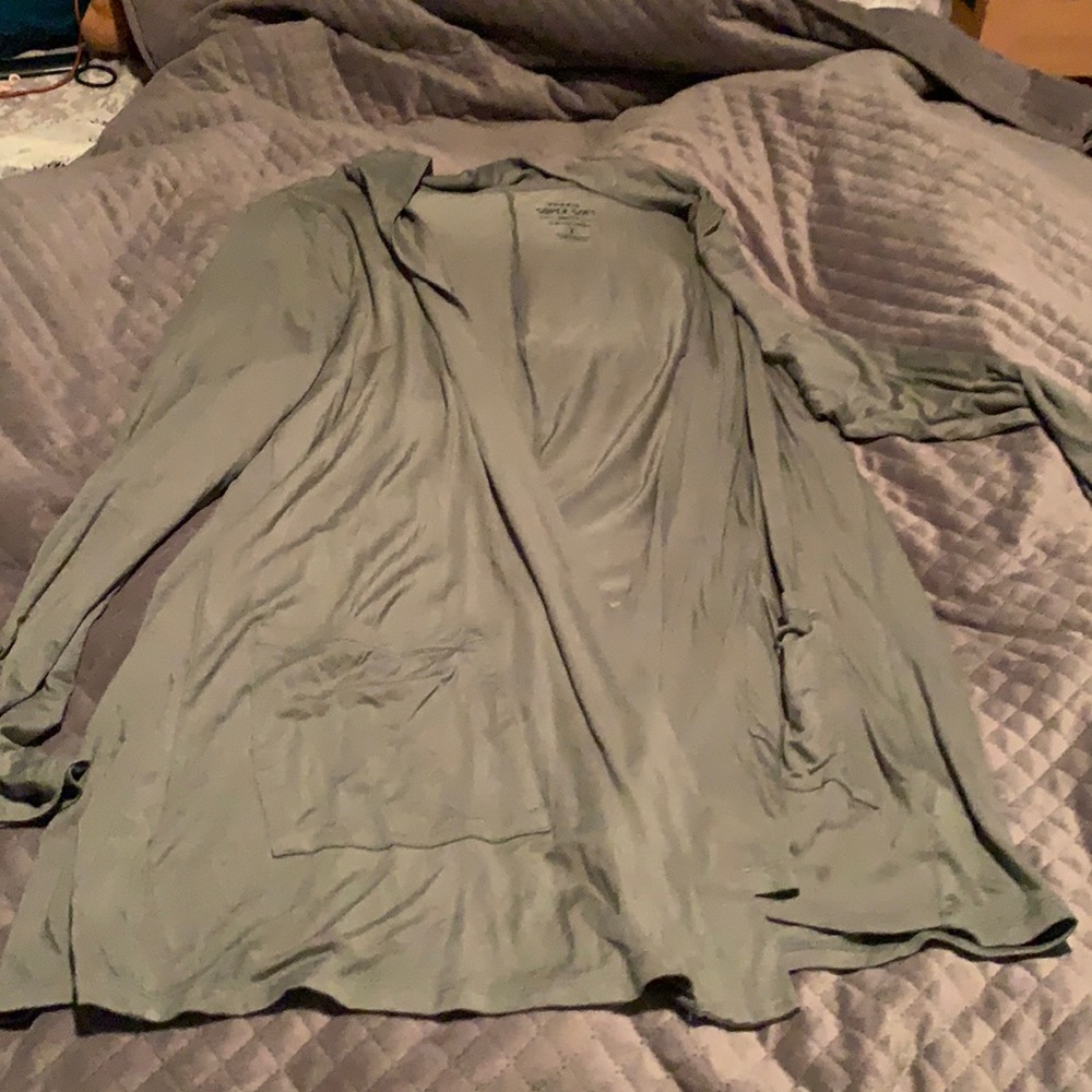 Olive green cardigan